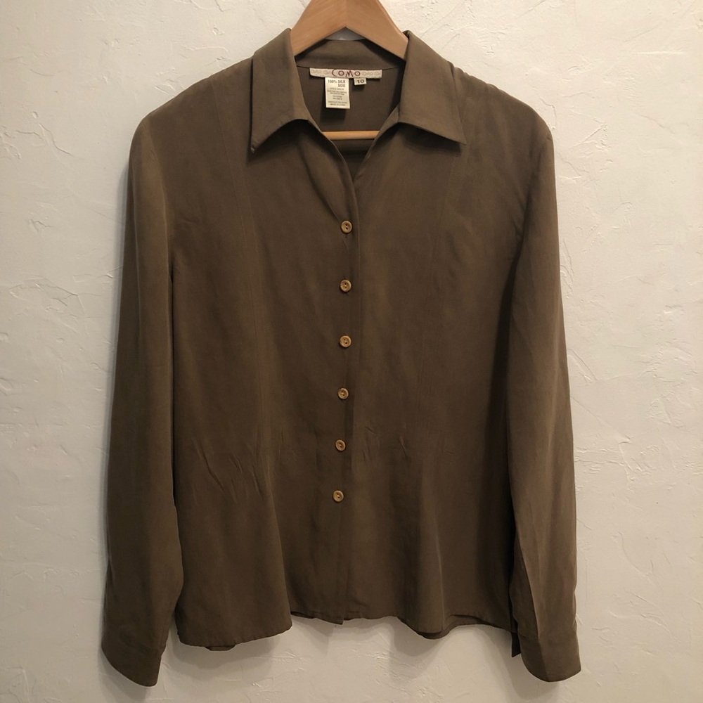 Vintage Como 100% Silk button-up